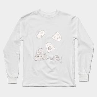 Inktober - the haunted pumpkin patch Long Sleeve T-Shirt